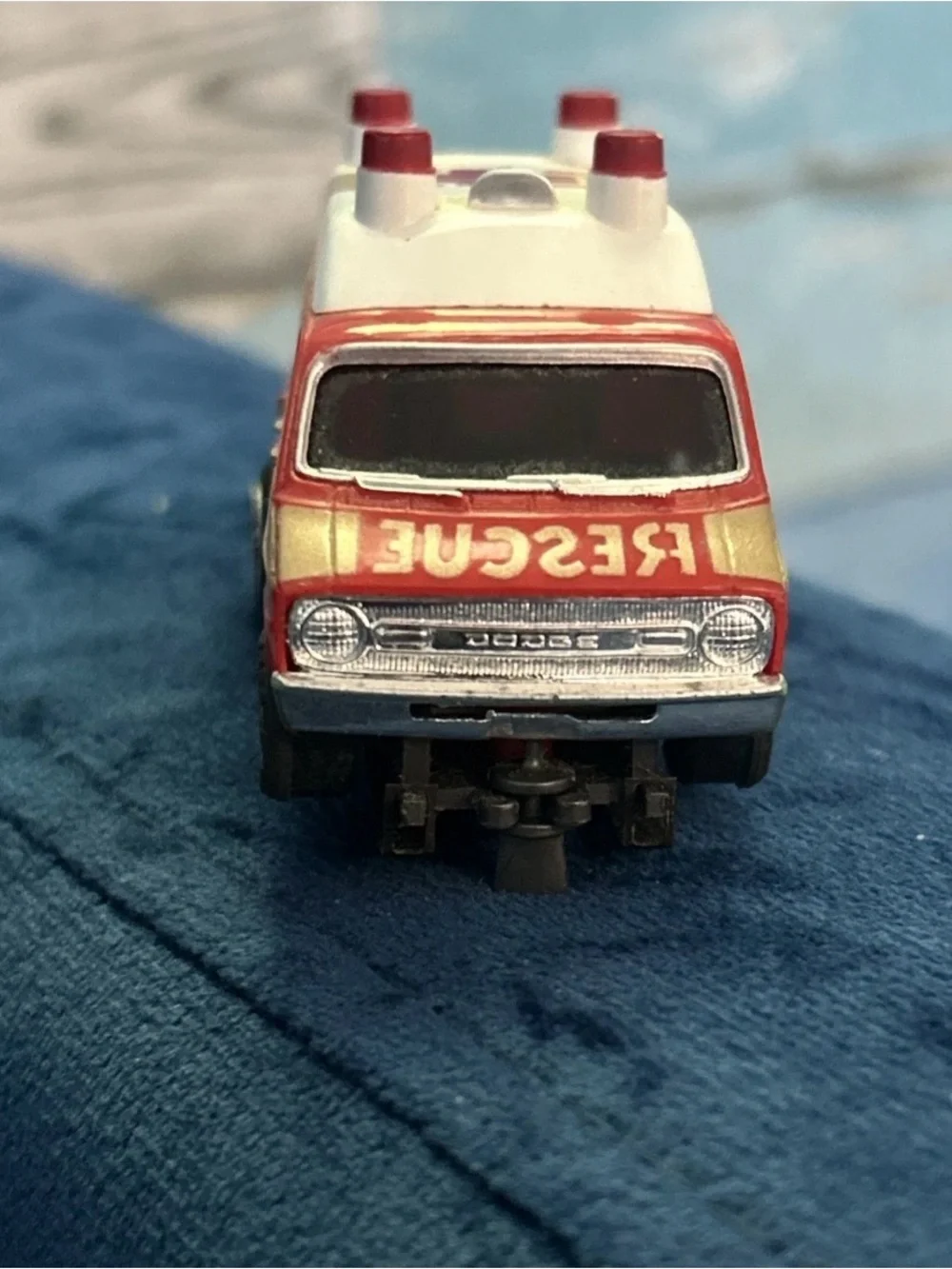 Vintage Aurora AFX HO Scale Dodge Rescue Van Slot Car Tested & Working